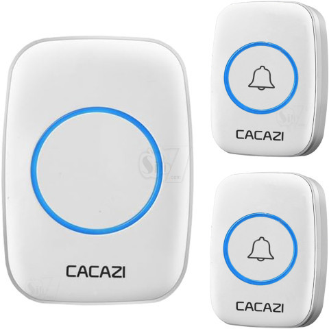 زنگ اخبار وایرلس باطریخور مدل A10W سفید دو شستی