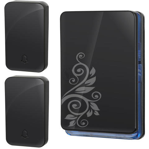 زنگ اخبار وایرلس مدل LL31 مشکی 2 شستی خودشارژ