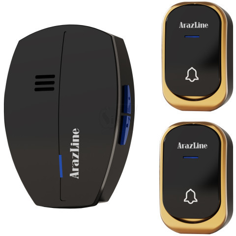 زنگ اخبار وایرلس دو شستی CC27 مشکی