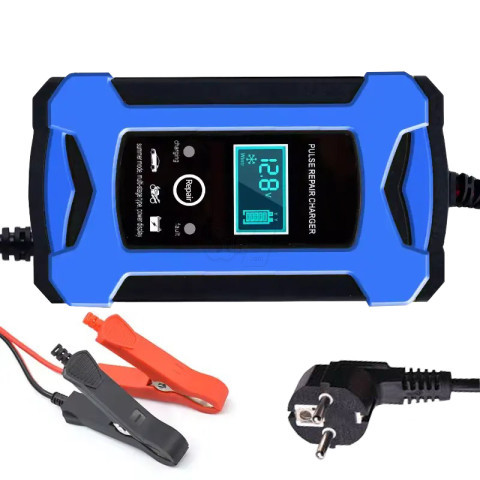 Full Intelligent 12V 6A Automatic Repair Car Battery Charger