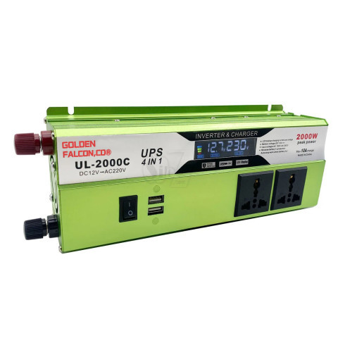 UL-2000C UPS 4 in 1 Inverter with Battery Charger 2000W Peak Power DC12V to AC220V Solar Inverter