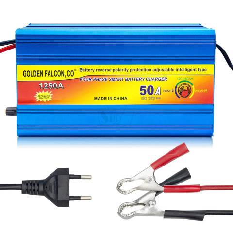 FL-1250A 12v 50a Four Phase Smart Car Lead Acid Battery Charger