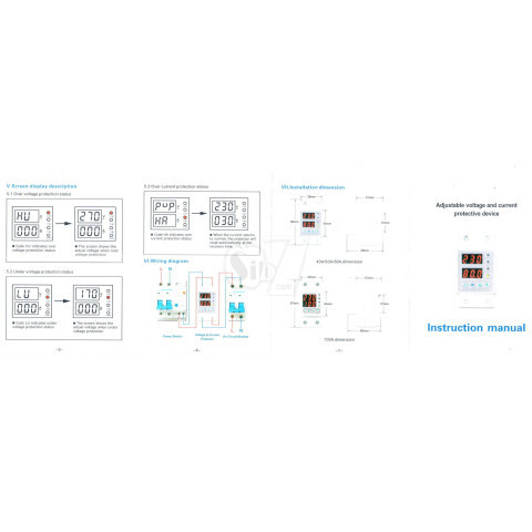 راهنمای محافظ ولتاژ و جریان تک فاز 80 آمپر تکسنله مدل TVPS1-80C صفحه دوم