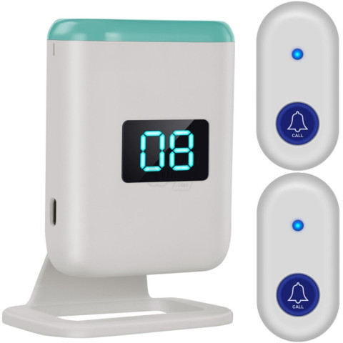 زنگ احضار و پیجر همراه وایرلس مدل H520-WG رنگ سفید آبی