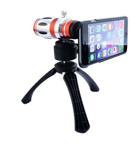 لنز تلسکوپی 12.5 ایکس کلیپسی بدنه آلومینیومی مناسب برای انواع موبایل به همراه 3 پایه