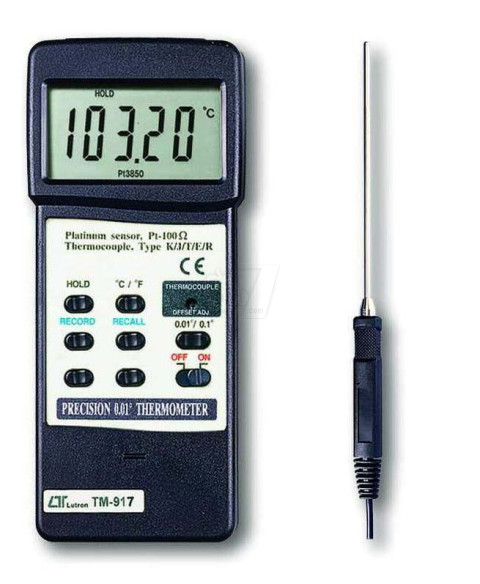 PRECISION 0.01 degree THERMOMETER LUTRON TM-917