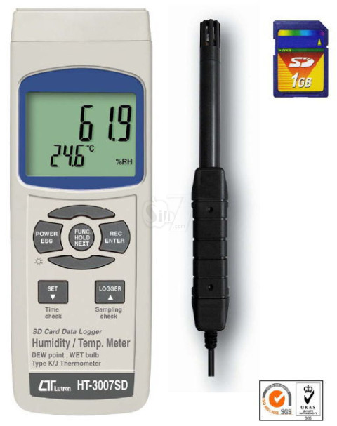 رطوبت سنج دیجیتال با پذیرش کارت حافظه تایوانی مدل3007 لوترون
