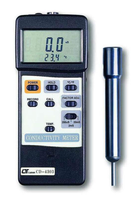 Conductivity Meter - P Circuit 200 uS/2 mS/20 mS, RS-232 LUTRON CD-4303