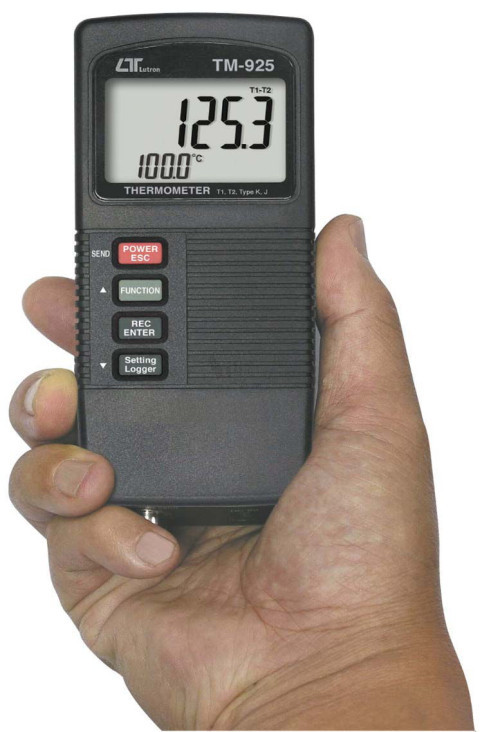 ترمومتر دیجیتال دوکاناله تایوانی مدل 925  لوترون