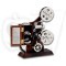 HHI-377234 Classical Film Projector Shape Mechanical Music Box and jewelry box Musical Toy Decoration