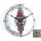 Maples Large Moving Gear Wall Clock with Spiral ring dial