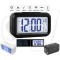 021 New Light Sensor Digital Alarm LCD Clock with Calendar and Thermometer