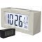 016 Stylish Digital Snooze Alarm Clock with Large LCD Display, LED Backlight, Light Sensor, Thermometer, Calendar