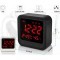 032 Digital Alarm Clock with 3 Sets Alarm, Time, Temperature, Humidity Display, Large Screen Display