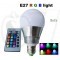 5W Magic Light RGB 16 color E27 LED Light Bulb with IR Remote Control