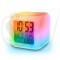 Moodicare Square Cube RGB Glowing LED Color Change Digital Alarm Clock