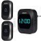 2R195-BB Wireless Digital Doorbell with Clock and Transmitter Number Display
