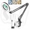 3160C 10X Tri color LED Desktop Magnifier Clip on Glass Magnifying