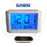CASIO Solar LCD Digital Clock with Glow Light , Calendar and Thermometer