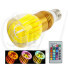 3W RGB Crystal 16 color E27 LED light and Mushroom shape glass bulb with Remote Control