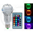 Big Diamond shaped 3W RGB Crystal 16 color E27 LED glass bulb light with IR Remote Control