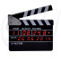 Movie Slate Director Clapper Board LED Digital Clock with Calendar, Alarm