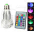 Glass Bulb shaped 3W RGB Crystal 16 color E27 LED light with IR Remote Control