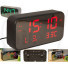 Mirror Surfaced LED Digital Alarm Clock with Night Light and Multiple Alarm Music