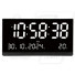 DK-8025 White LED Oversized Electric Large Digital Wall Clock with Temperature and Calendar