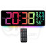 6669R or DS-6661 17.3 inch LED Wall Mounted Clock With Colorful Night Light and Ambient Light, Remote Control, Count Down Timer and 2 Alarm
